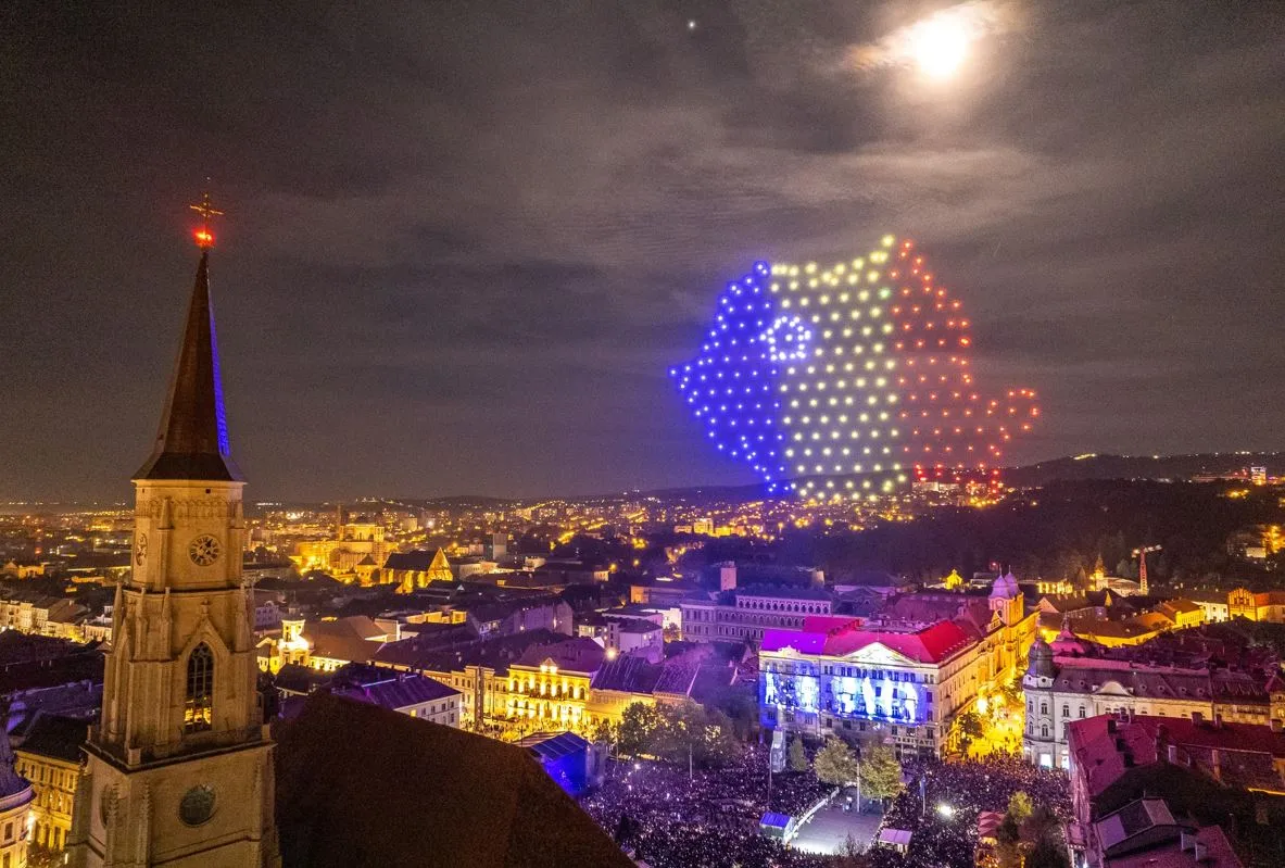 400 de drone vor ilumina cerul deasupra Pieței Unirii la Zilele Clujului 2026