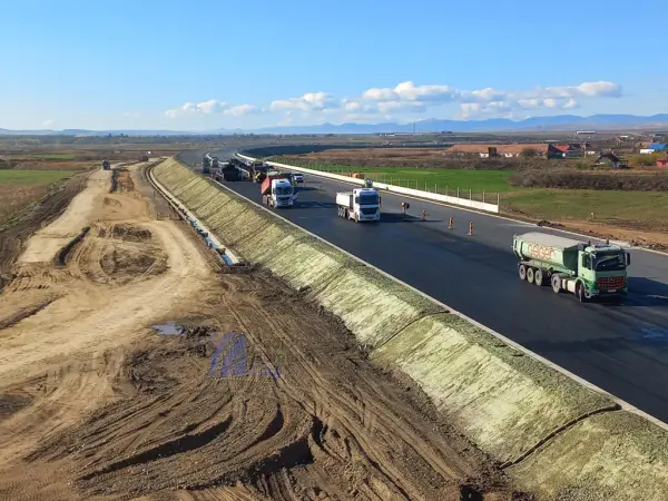 Lucrări de urgență pe A10, la km 66, după ce un sector a fost pus în siguranță
