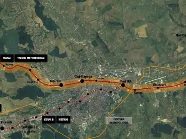Trenul Metropolitan Cluj intră în faza de lucrări. Contractul pentru cele 23 de stații va fi semnat săptămâna viitoare