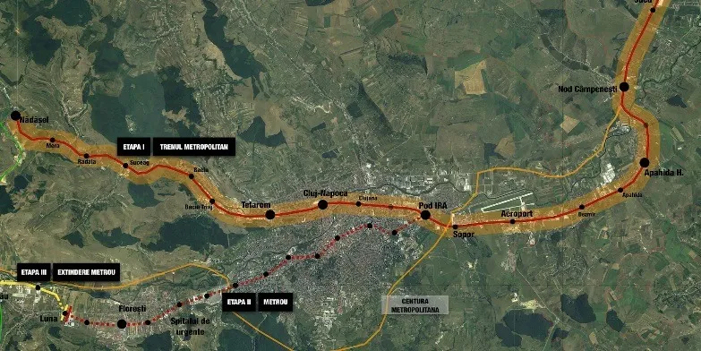 Trenul Metropolitan Cluj intră în faza de lucrări. Contractul pentru cele 23 de stații va fi semnat săptămâna viitoare